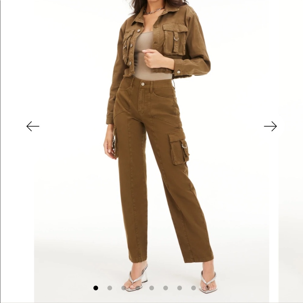 GOOD AMERICAN CARGO PANT | SEA TURTLE008